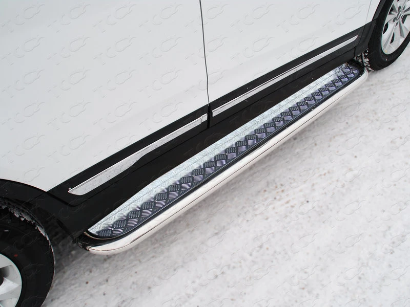 Пороги с площадкой 60,3 мм для Chery Tiggo 5 I  ТСС CHERTIG514-14