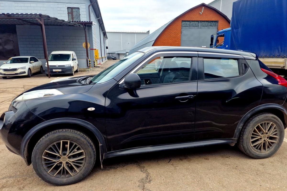 Дефлекторы окон 2D с хром накладками 6 шт. для Nissan Juke I Рестайлинг