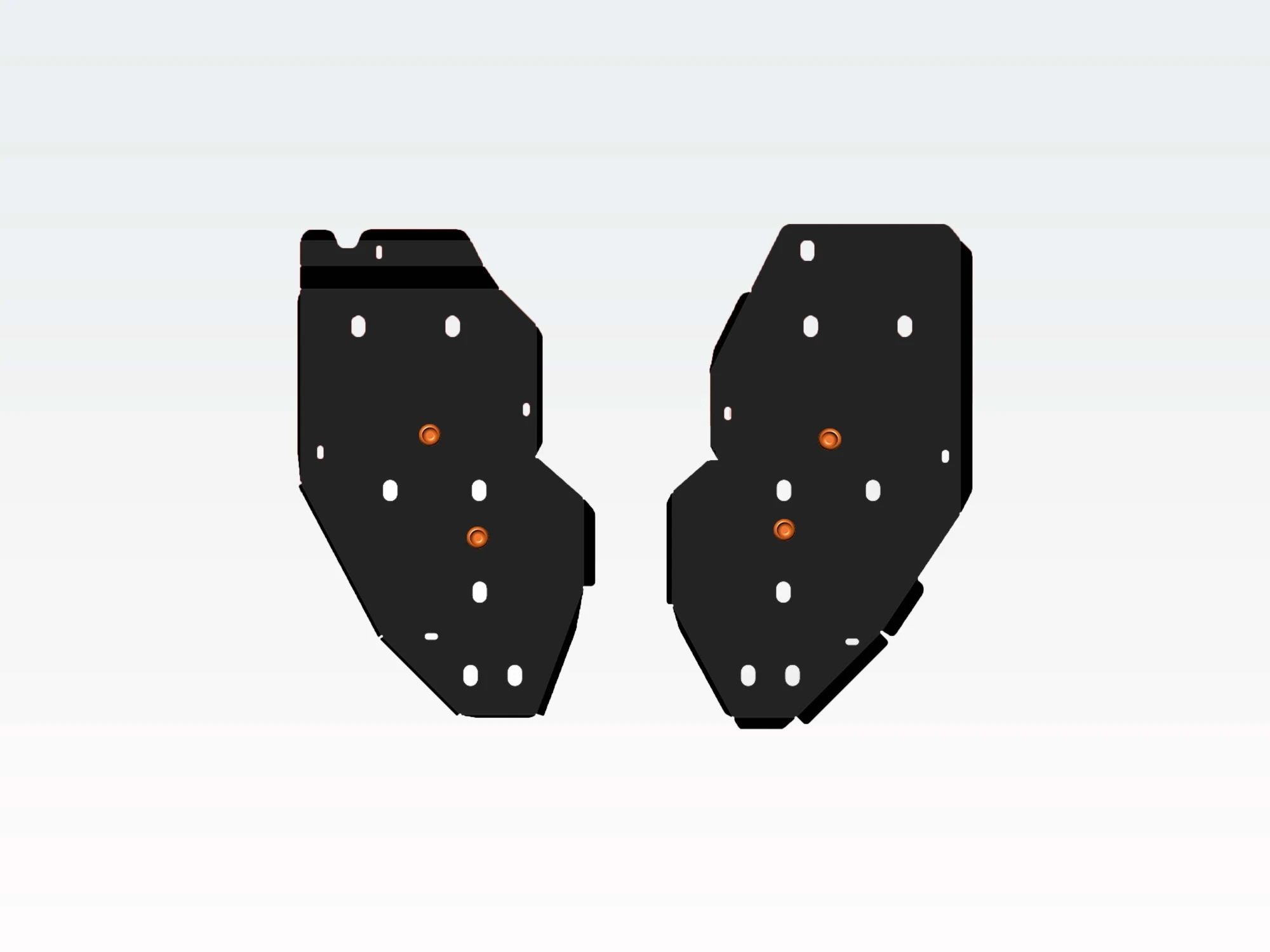 Защита топливного бака (2 части) для Jeep Grand Cherokee IV (WK2) Рестайлинг