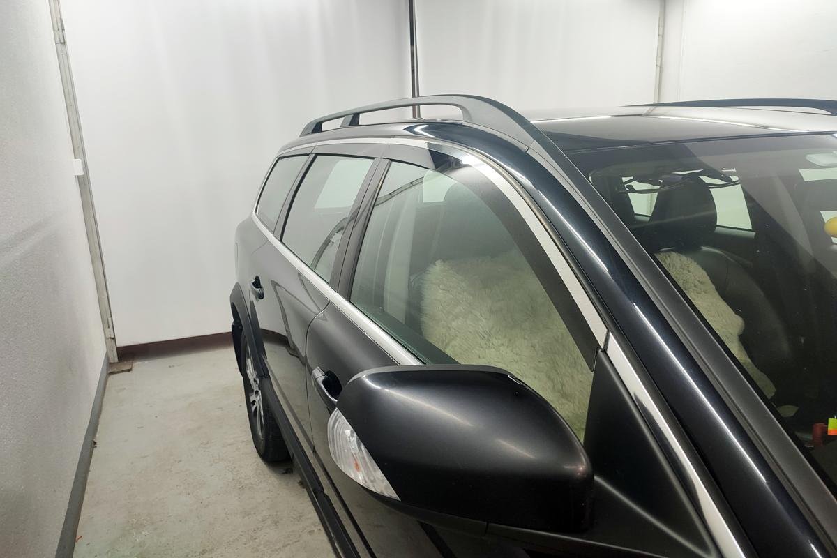 Дефлекторы окон с хром накладками 2D 6 шт для Volvo XC70 II Рестайлинг