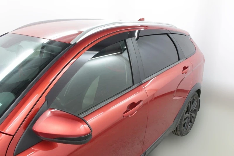 Дефлекторы окон 2D 6 шт (для кузова универсал) для LADA (ВАЗ) Vesta I Черные Стрелка 11 2D034-6.S11