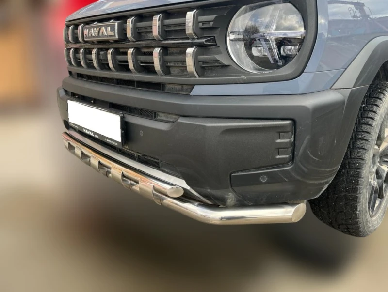 Защита переднего бампера с перемычками d60/42 мм для Haval H3 I  Юко HVH3.24.75