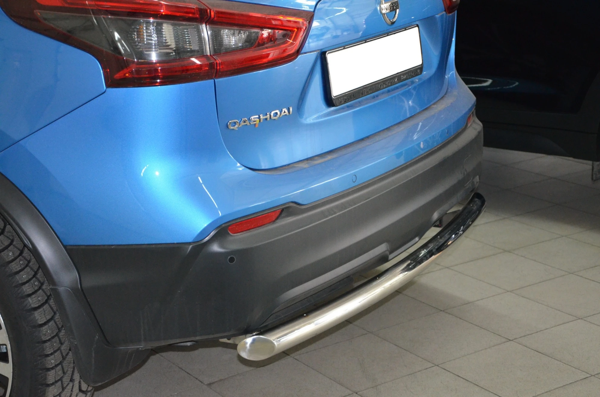 Защита заднего бампера d60 мм для Nissan Qashqai II Рестайлинг  Юко NQ.17.13