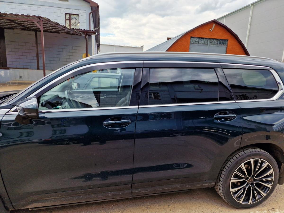 Дефлекторы окон 2D с хром накладками 6 шт. для EXEED VX I Рестайлинг