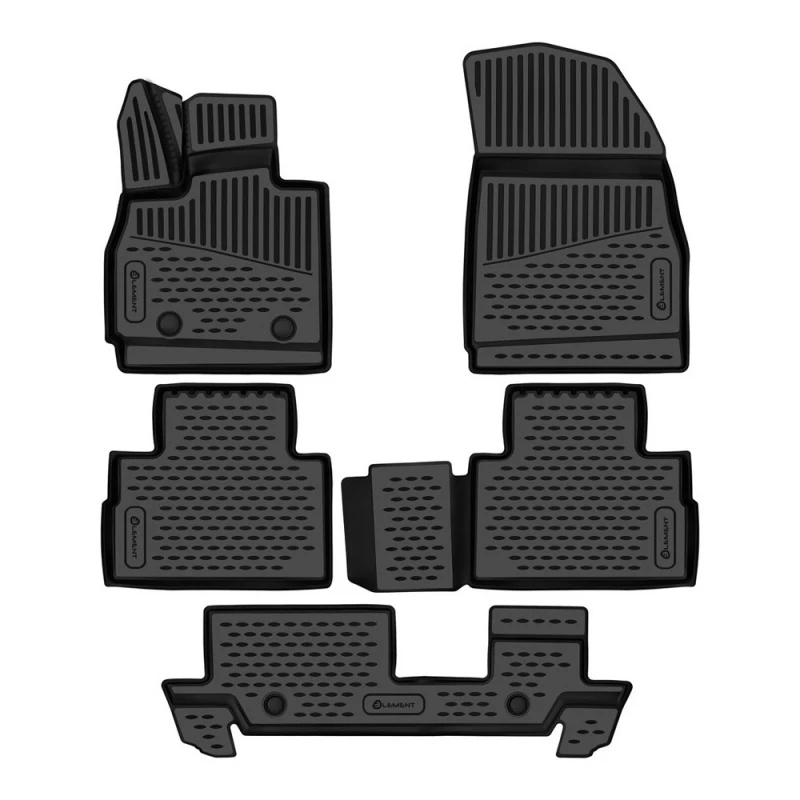Коврики 3D в салон полиуретан 5 шт. для Chery Tiggo 9 I Черный Element ELEMENT3DAN0970210K