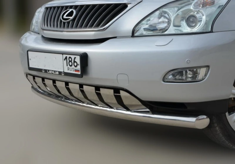 Защита переднего бампера с лепестками d76 мм для Lexus RX II Рестайлинг  Юко LRX.300.03.76