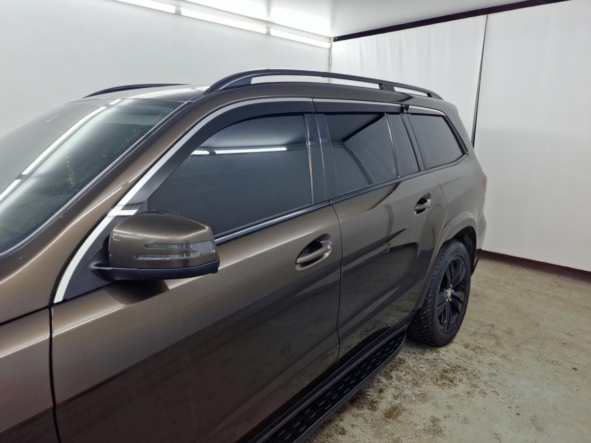 Дефлекторы окон с хром накладками 2D 6 шт для Mercedes-Benz GL-Класс II (X166)