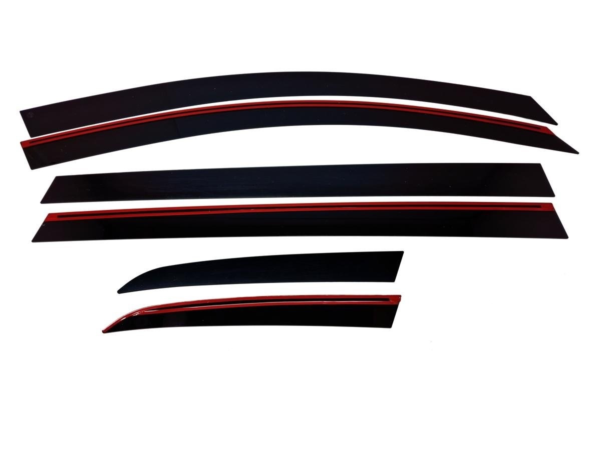 Дефлекторы окон 2D 6 шт. под наклоном для Chery Tiggo 8 Pro Max I Рестайлинг