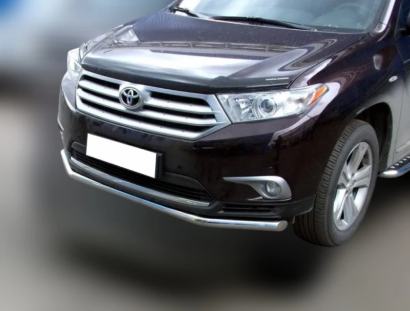 Защита переднего бампера d60 мм для Toyota Highlander II (U40) Рестайлинг  Юко THL.10.02