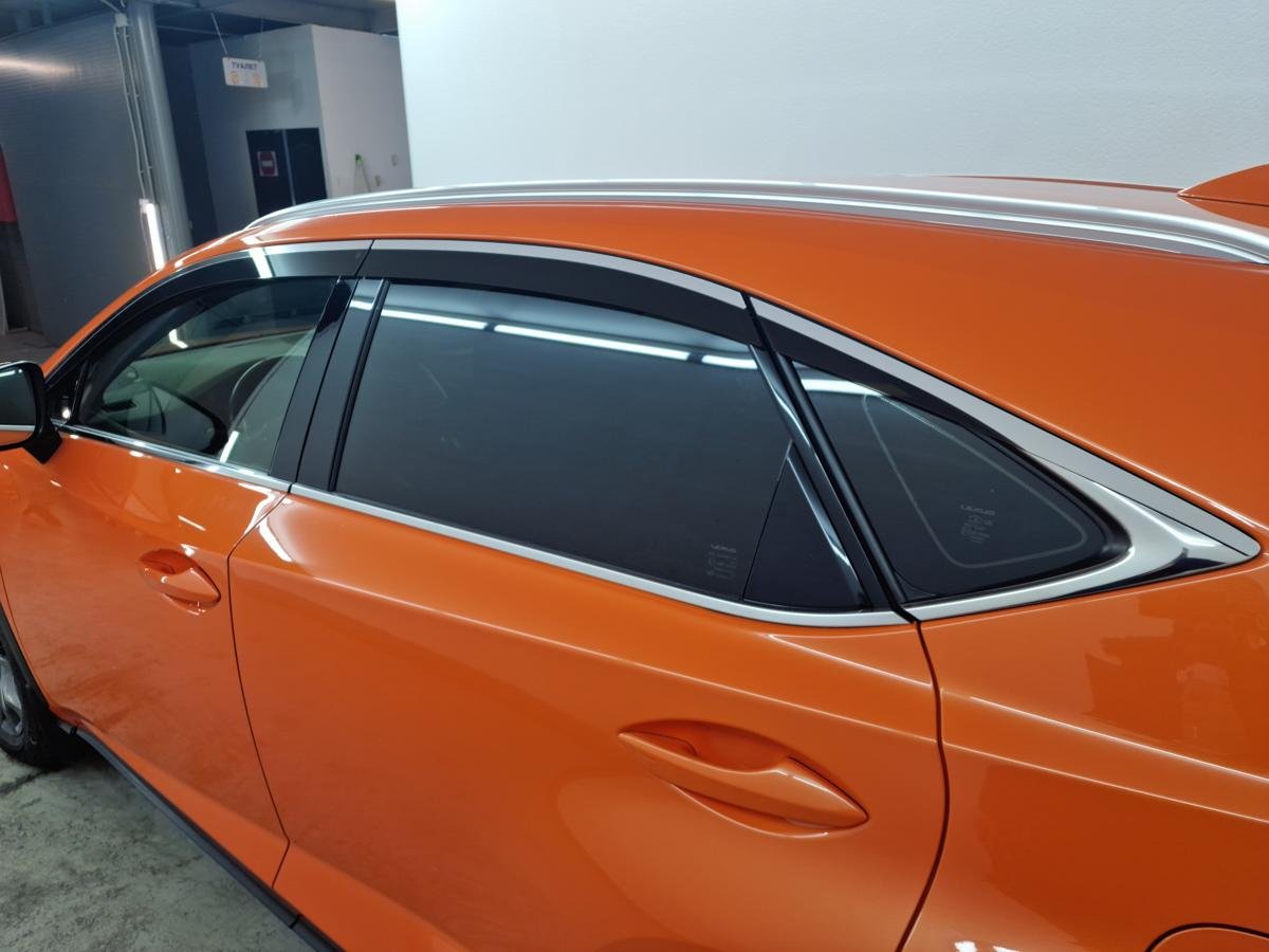 Дефлекторы окон с хром накладками 2D 6 шт для Lexus NX I Рестайлинг