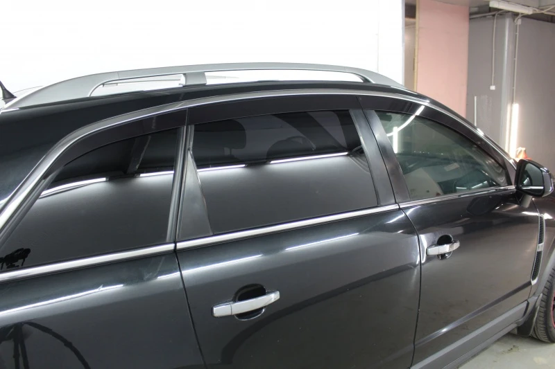 Дефлекторы окон 2D 6 шт для Opel Antara I Рестайлинг Черные Стрелка 11 2D041-6.S11