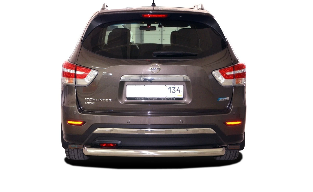 Защита заднего бампера d76 мм для Nissan Pathfinder IV  Юко NPF.15.13