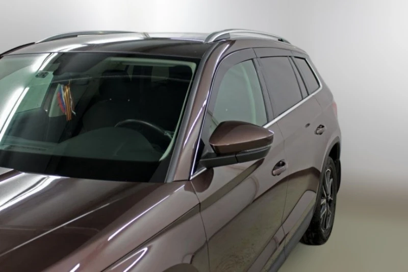 Дефлекторы окон 2D 6 шт для Skoda Kodiaq I Черные Стрелка 11 2D008-6.S11