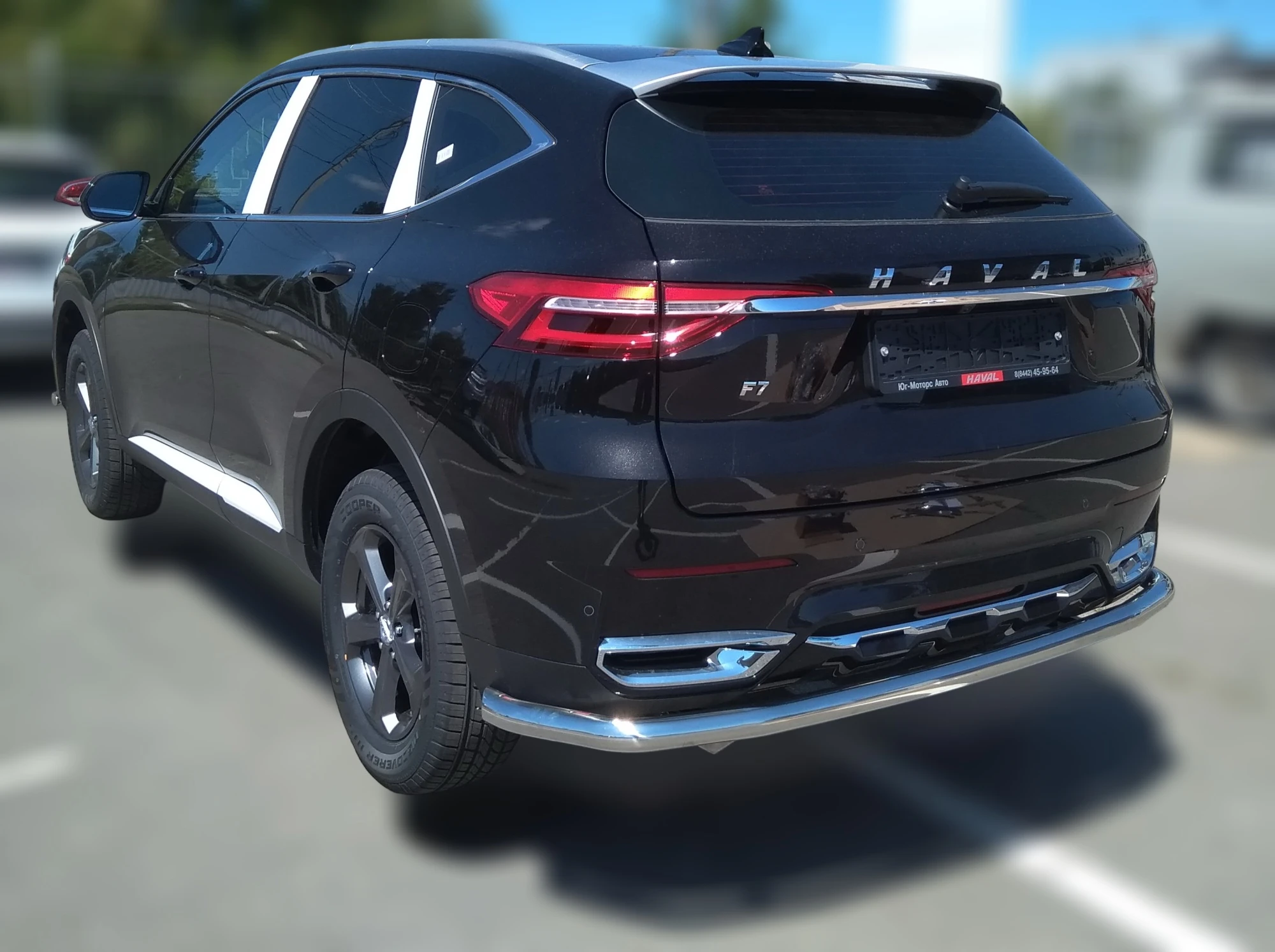 Защита заднего бампера угловая большая d60 мм для Haval F7x I  Юко GWF7.19.21