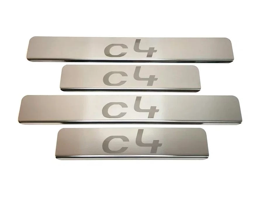Накладки на пороги из нержавеющей стали 4шт. для Citroen C4 II