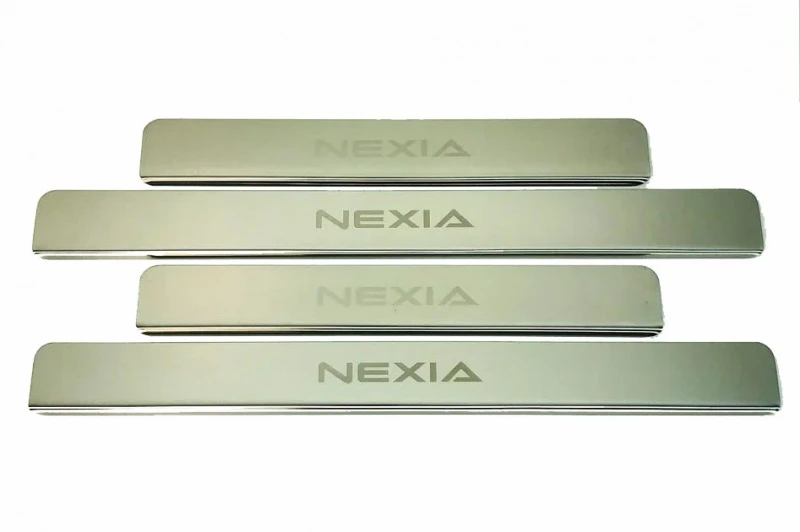 Накладки на пороги из нержавеющей стали 4шт. для Daewoo Nexia I  INOX INOX.DAE.NEX.1996.ST