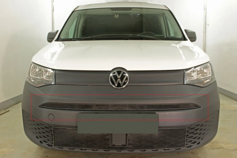 Защитная сетка радиатора верх для Volkswagen Caddy V Черный Стрелка 11 VWCAD20.top.black