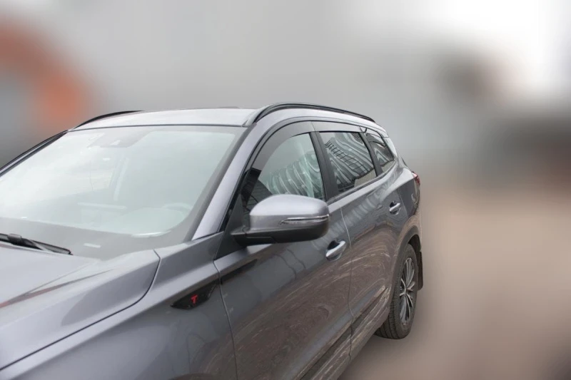Дефлекторы окон 2D 6 шт для Chery Tiggo 8 Pro Черные Стрелка 11 2D052-6.S11