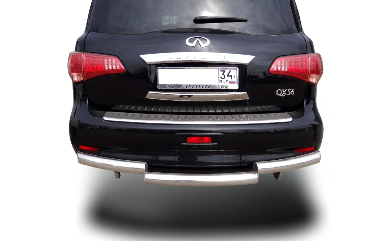 Защита заднего бампера d76 мм для Infiniti QX56 II  Юко IQX.11.12