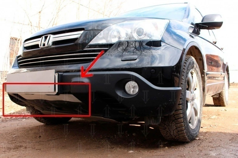 Защитная сетка радиатора для Honda CR-V III Хром Стрелка 11 HCR-V07.chrome