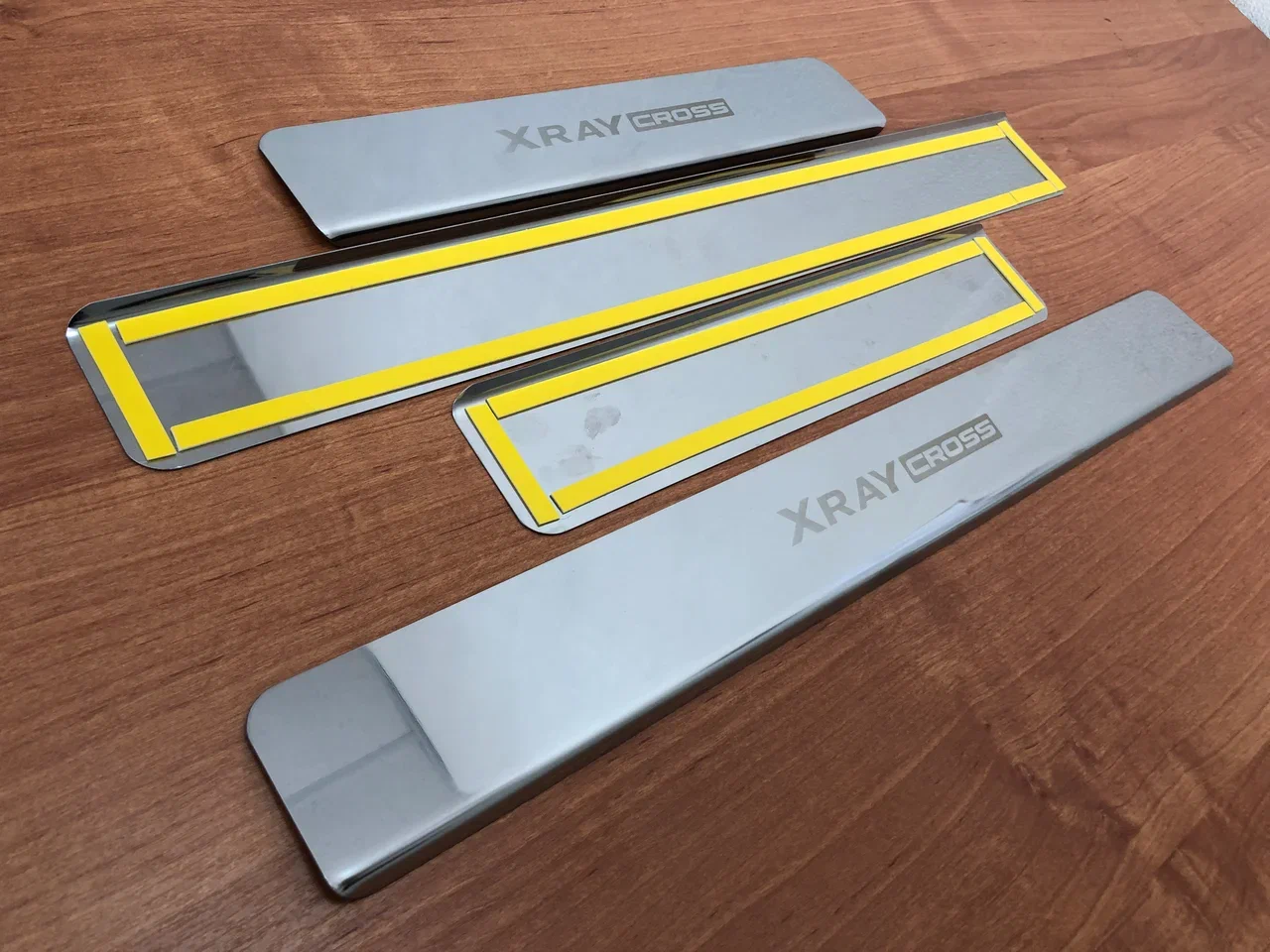 Накладки на пороги из нержавеющей стали 4шт. для LADA (ВАЗ) XRAY I