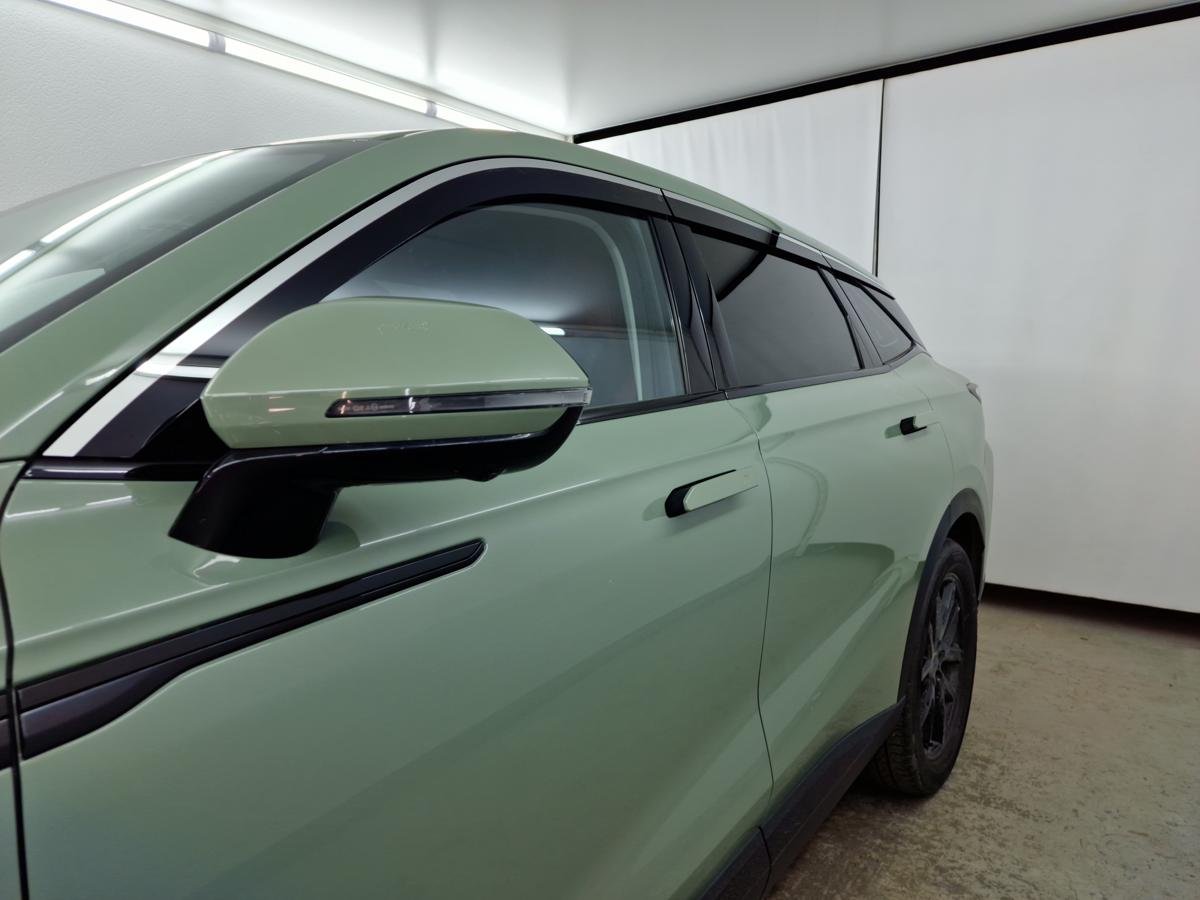 Дефлекторы окон 2D с хром накладками 6 шт. широкий хром для EXEED RX