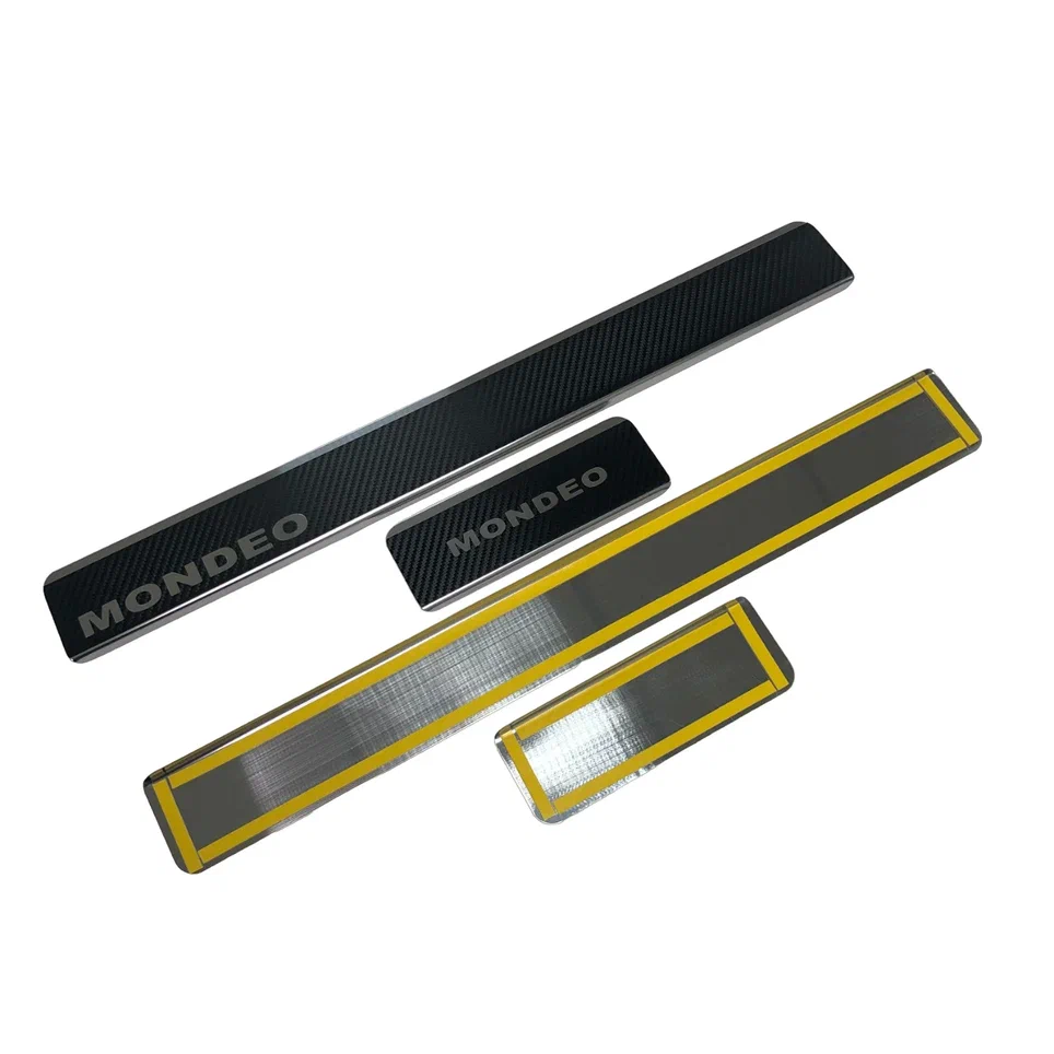 Накладки на пороги нержавеющая сталь под карбон 4шт. для Ford Mondeo V Рестайлинг