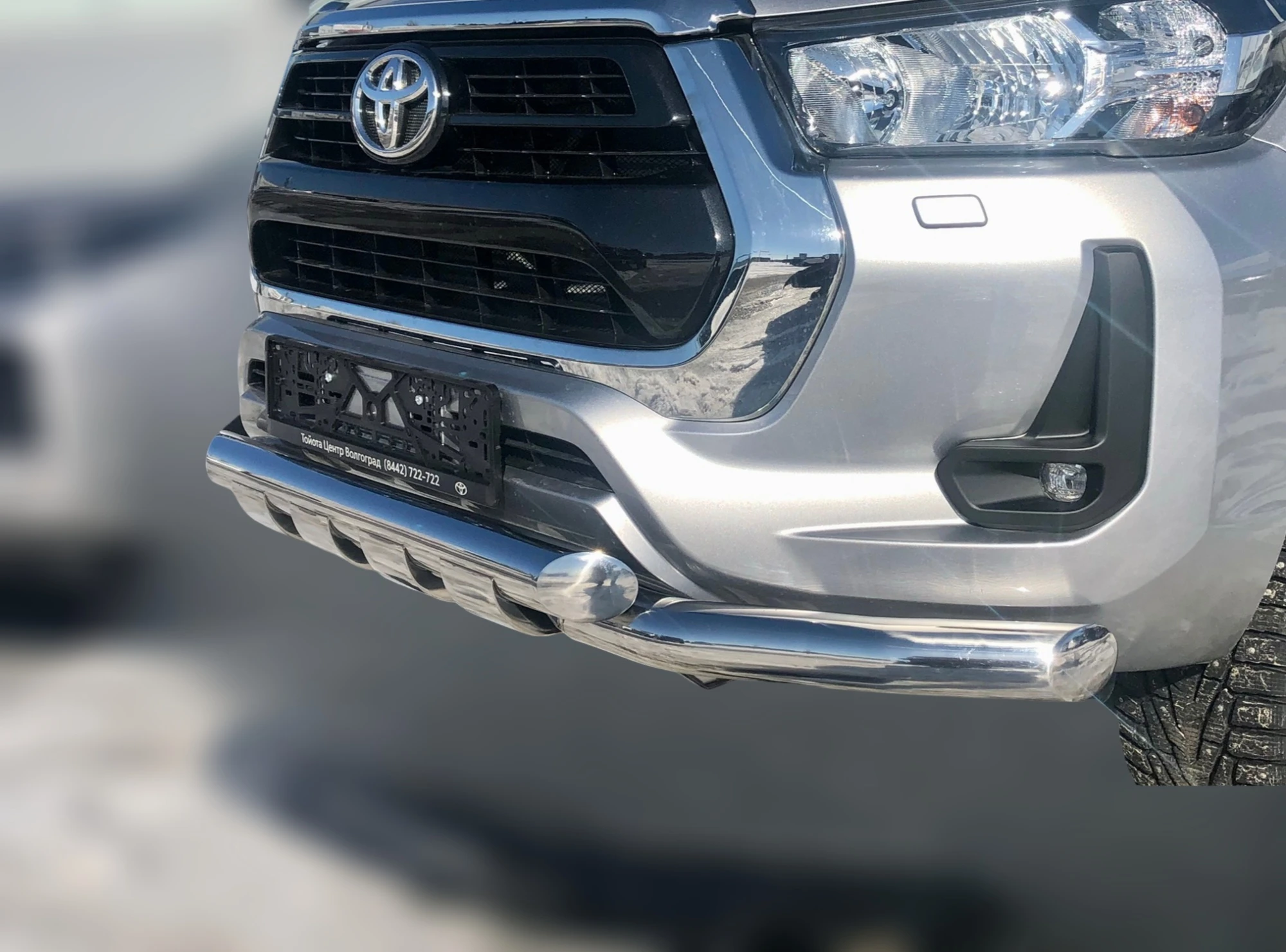Защита переднего бампера G d60/60 мм для Toyota Highlander IV (U70)  Юко THL.21.05