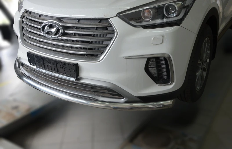 Защита переднего бампера d60 мм для Hyundai Grand Santa Fe I Рестайлинг  Юко HYSFG.18.02