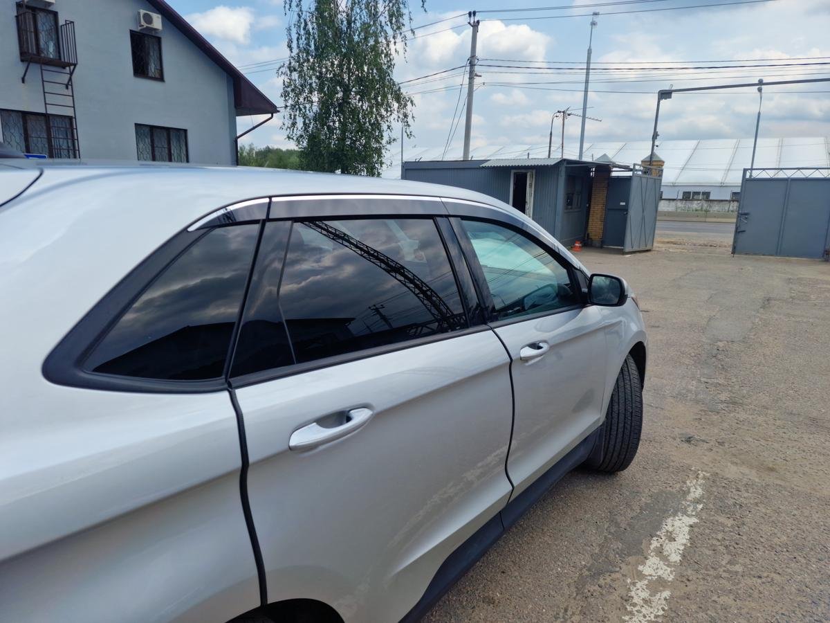 Дефлекторы окон 2D с хром накладками 6 шт. для Ford Edge II Рестайлинг