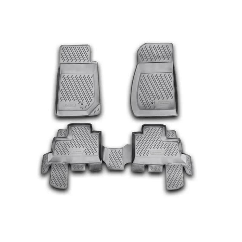 Коврики в салон полиуретан 4шт для Jeep Wrangler III (JK) Черный Element CARJEP00007
