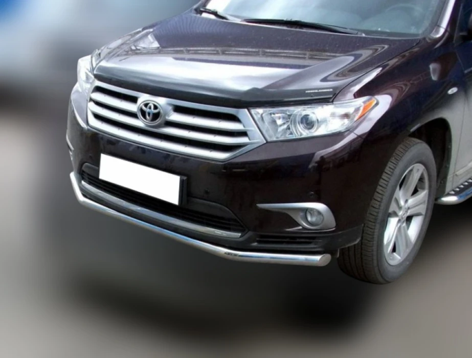 Защита переднего бампера d60 мм для Toyota Highlander II (U40) Рестайлинг  Юко THL.10.02