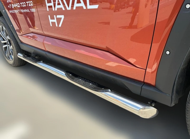 Пороги труба с проступью d76 мм для Haval H7 I  Юко HVH7.25.93