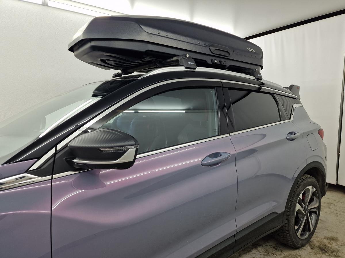 Дефлекторы окон с хром накладками 2D 8 шт для Geely Coolray I Рестайлинг