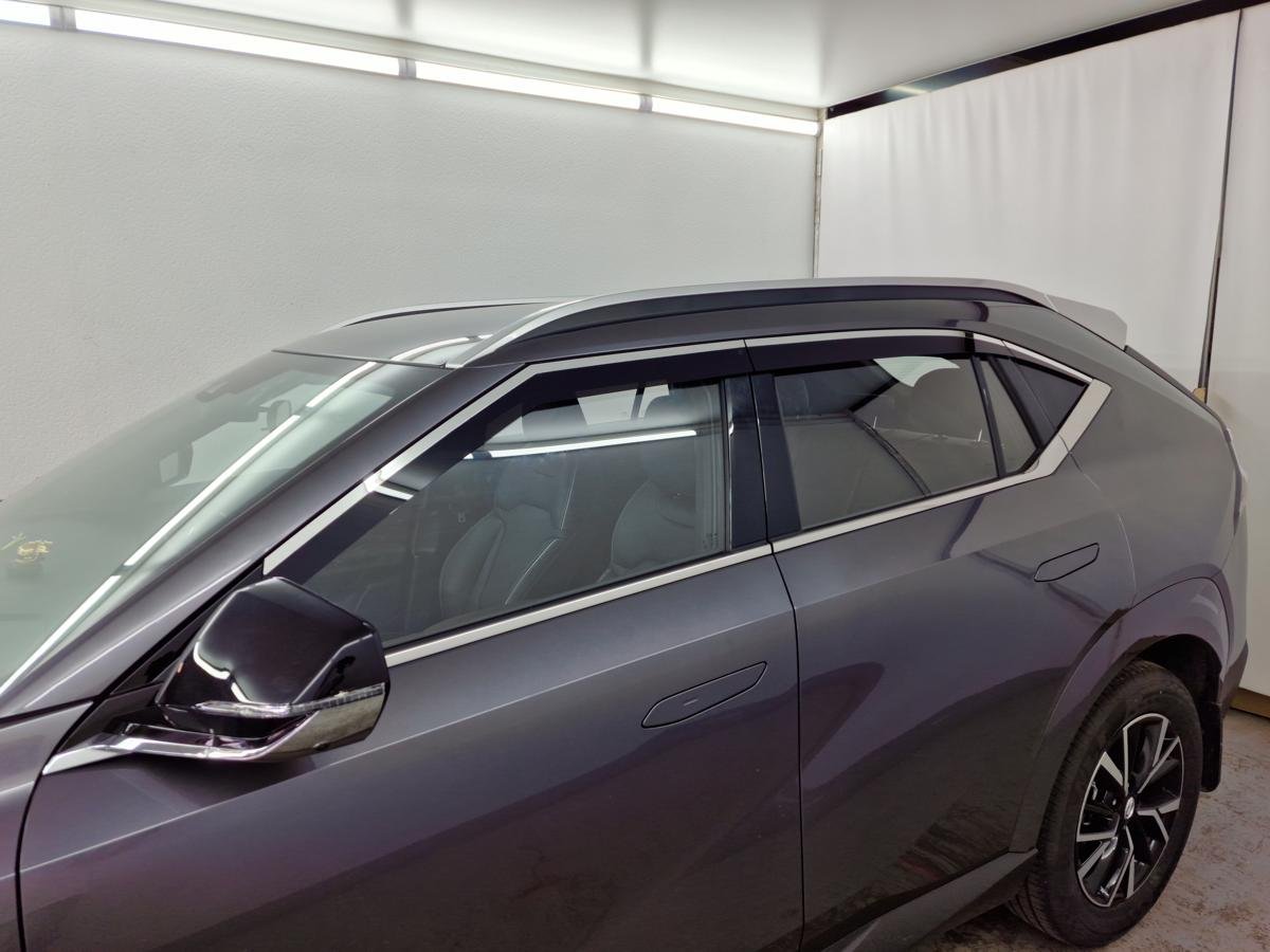 Дефлекторы окон 2D с хром накладками 6 шт. для GAC GS4 I