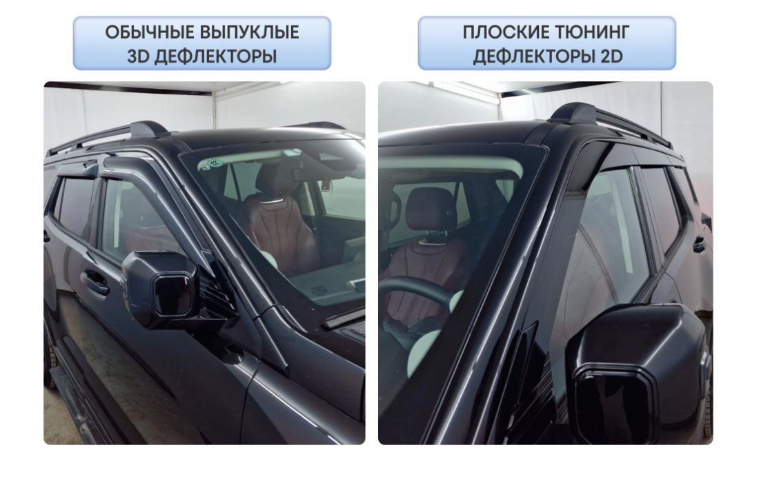 Дефлекторы окон 2D 2 шт. для Dodge Challenger III Рестайлинг 2