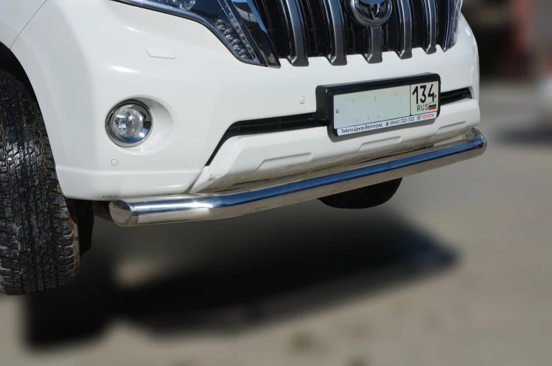Защита переднего бампера d76 мм для Toyota Land Cruiser Prado 150 Series Рестайлинг 1  Юко TLCP150.14.01