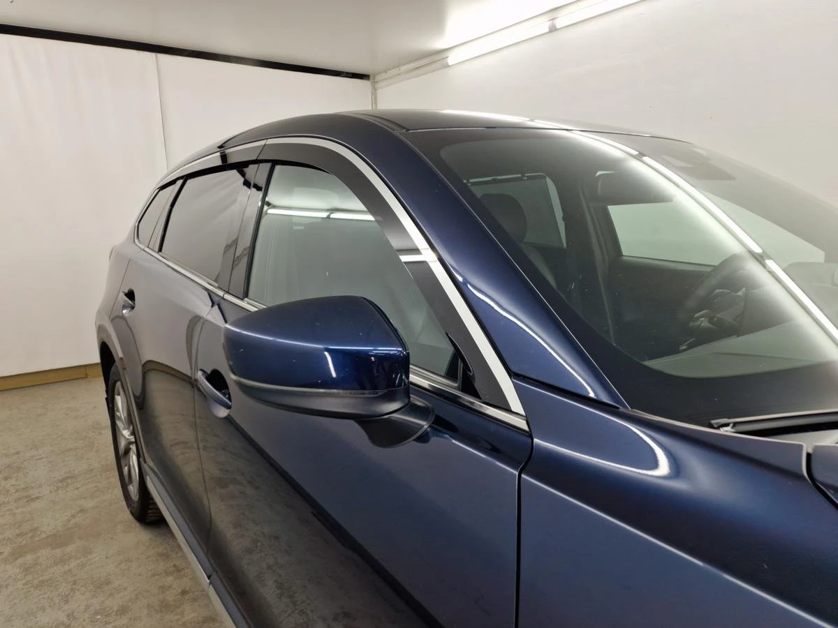 Дефлекторы окон 2D с хром накладками 6 шт. под наклоном для Mazda CX-9 II