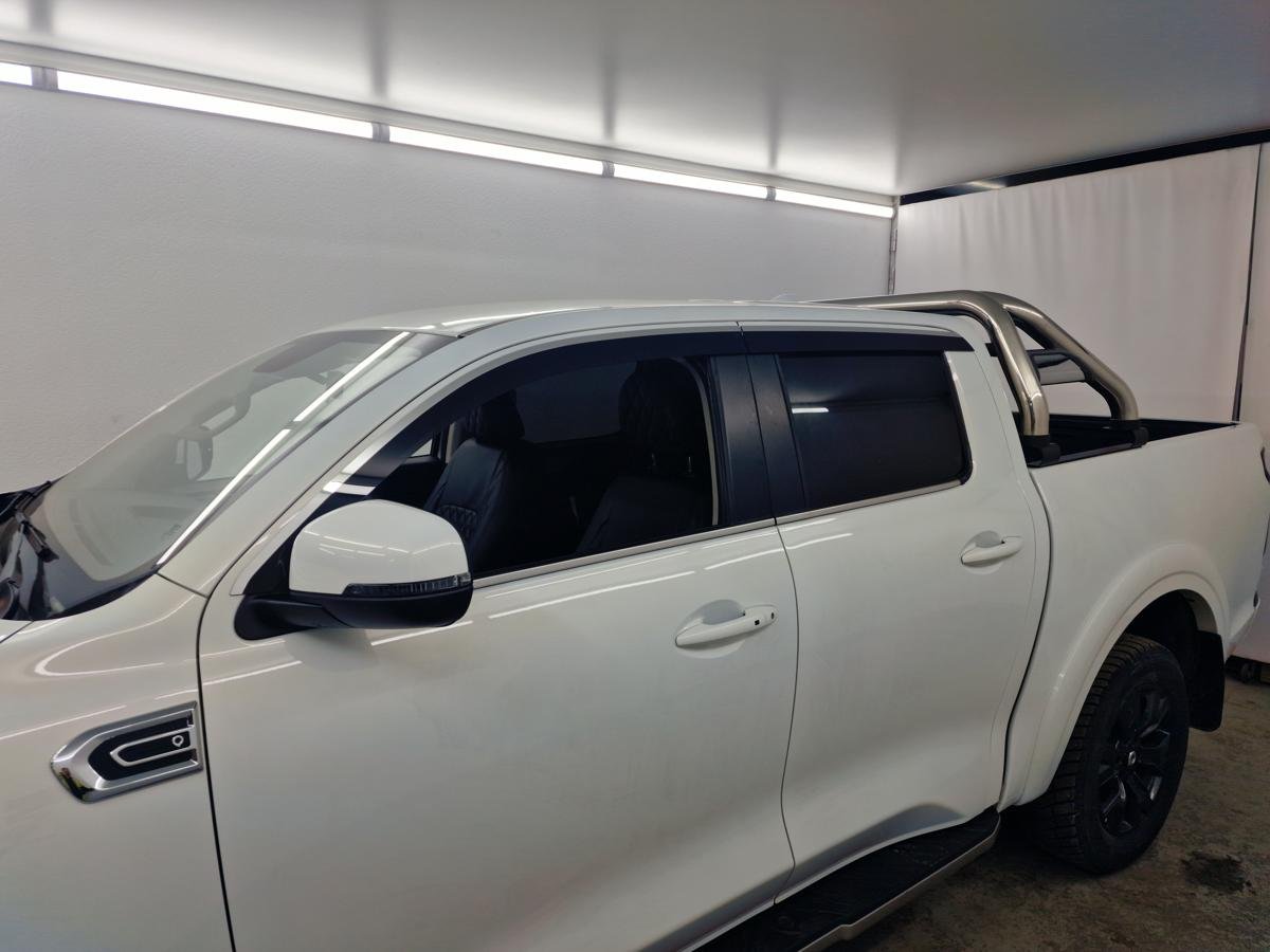 Дефлекторы окон 2D с хром накладками 4 шт. для Great Wall Poer I