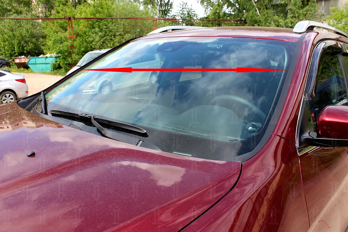 Дефлектор (водосток) лобового стекла для Jeep Cherokee V (KL) Рестайлинг