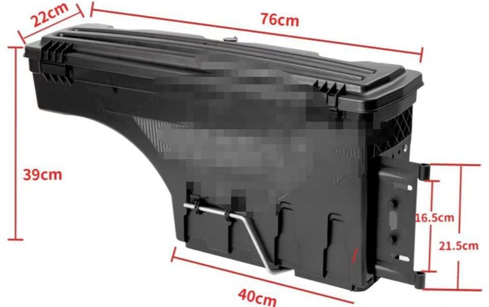 Бокс для пикапа поворотный правый с устойчивым кронштейном для Toyota Hilux VIII