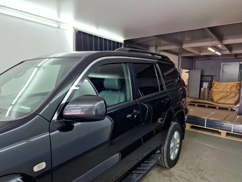 Дефлекторы окон с хром накладками 2D 6 шт. для Toyota Land Cruiser Prado 120 Series Рестайлинг Хром Стрелка 11 2D213-6C.S11