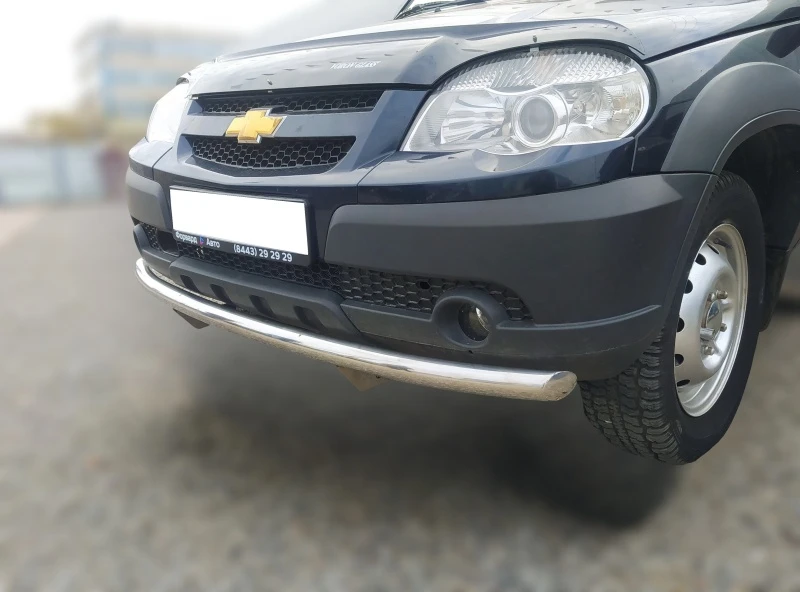 Защита переднего бампера d60 мм для Chevrolet Niva I Рестайлинг  Юко CVNV.10.01-2
