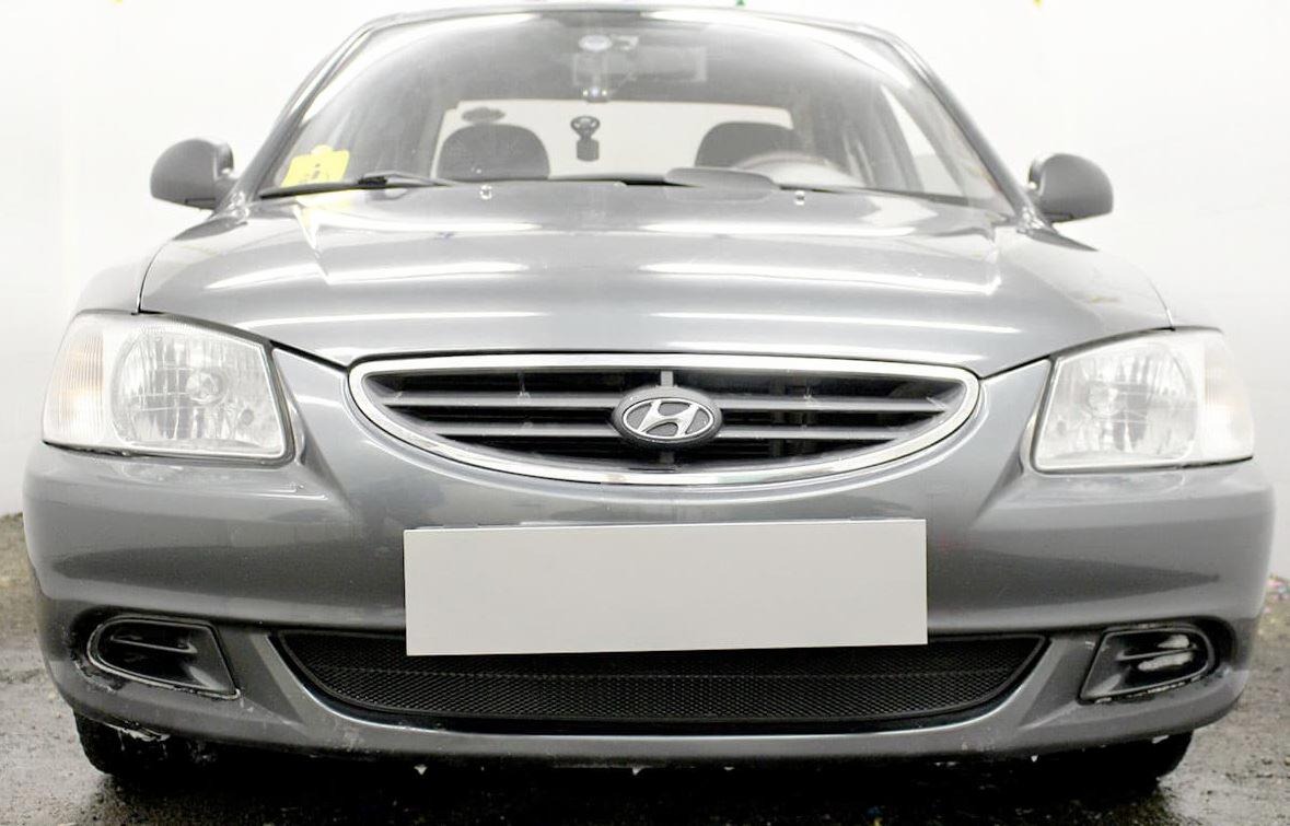 Защитная сетка радиатора низ для Hyundai Accent II