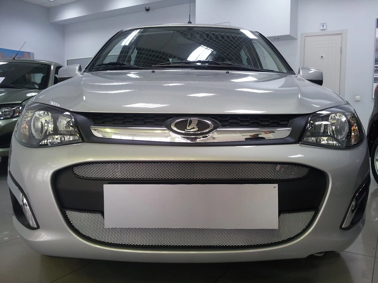 Защитная сетка радиатора комплект 2 части для LADA (ВАЗ) Kalina II