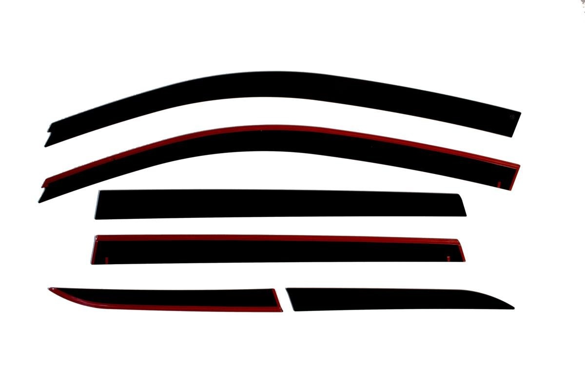 Дефлекторы окон 2D 6 шт. для Mitsubishi Outlander III Рестайлинг