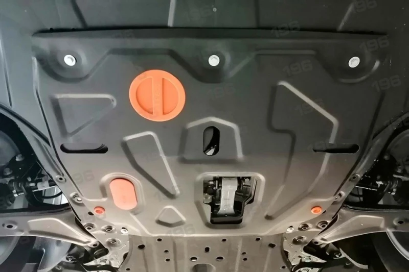 Защита картера и КПП для Kia Sorento IV Черный Alfeco ALF1148ST