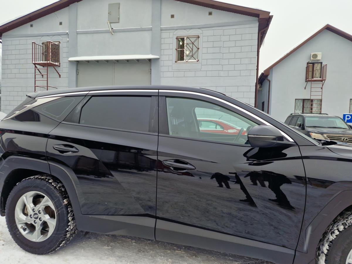 Дефлекторы окон с хром накладками 2D 6 шт для Hyundai Tucson IV