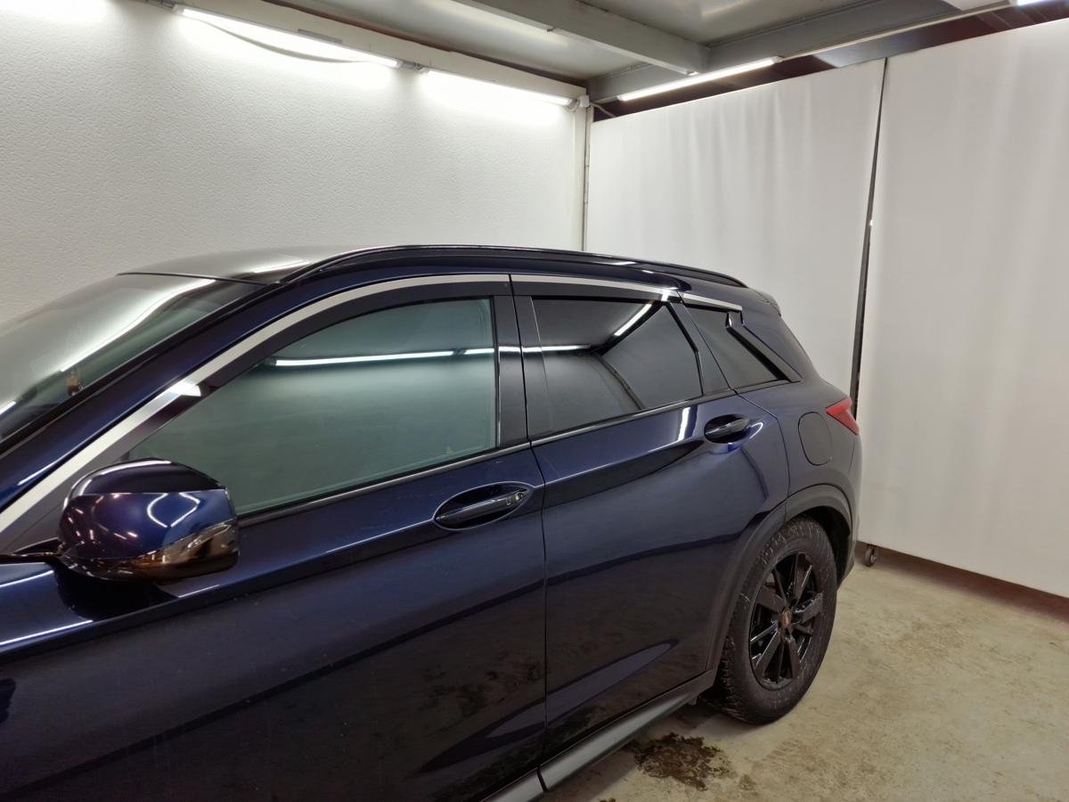 Дефлекторы окон с хром накладками 2D 6 шт для Infiniti QX50 II