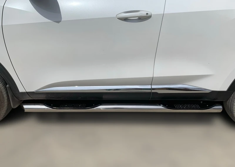 Пороги труба с проступью d76 мм для Haval F7x I  Юко GWF7.19.93